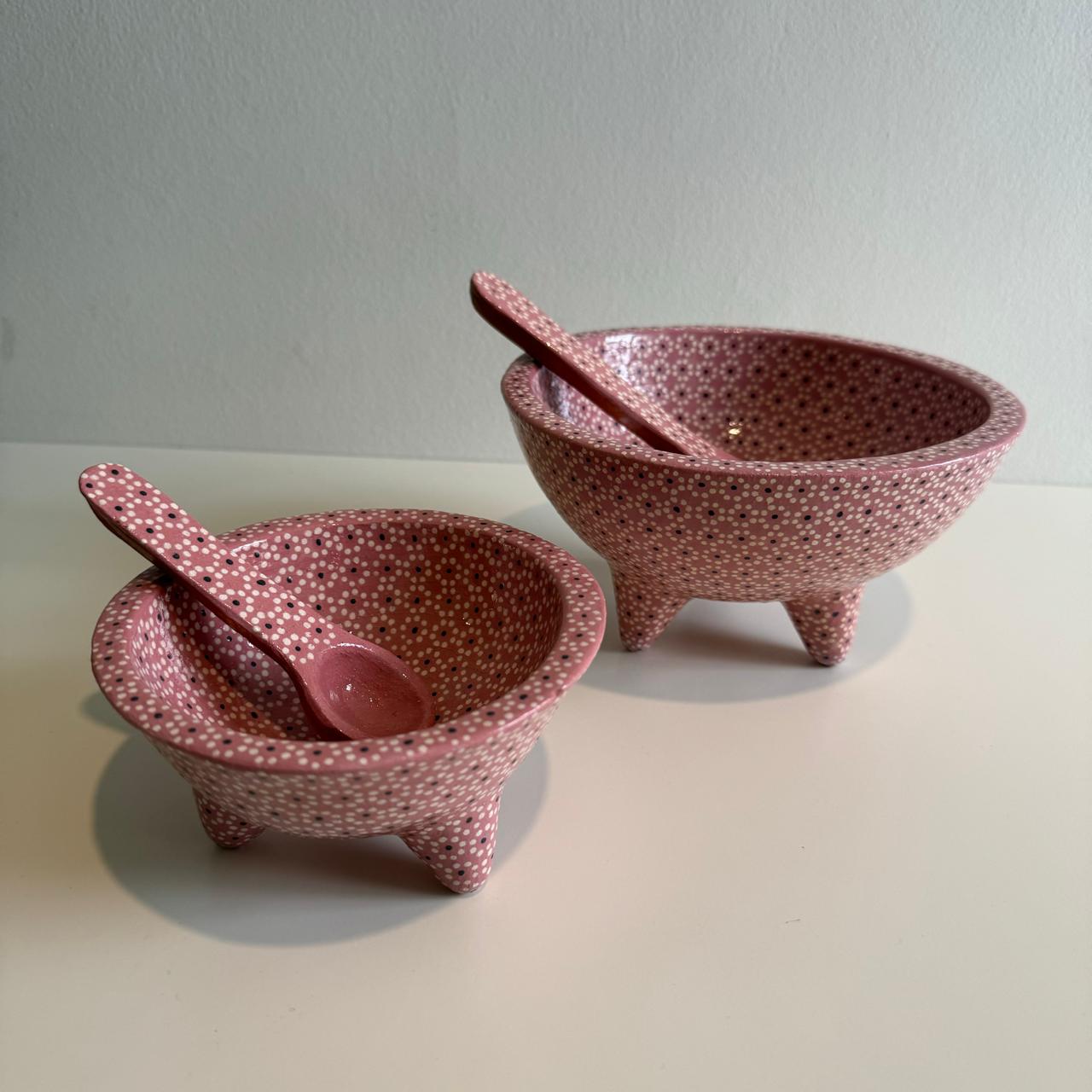 Molcajete Chico Capuleado plano Rosa