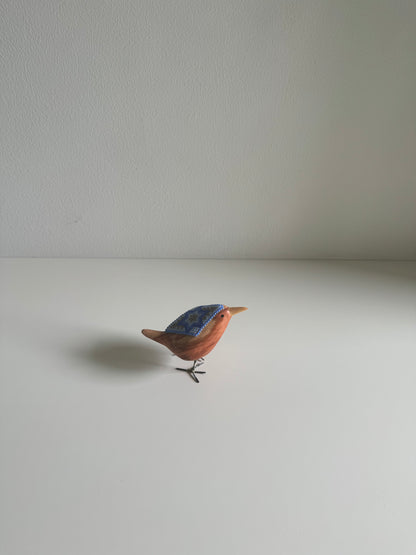 Pájaro Mini de Madera con Arte Huichol
