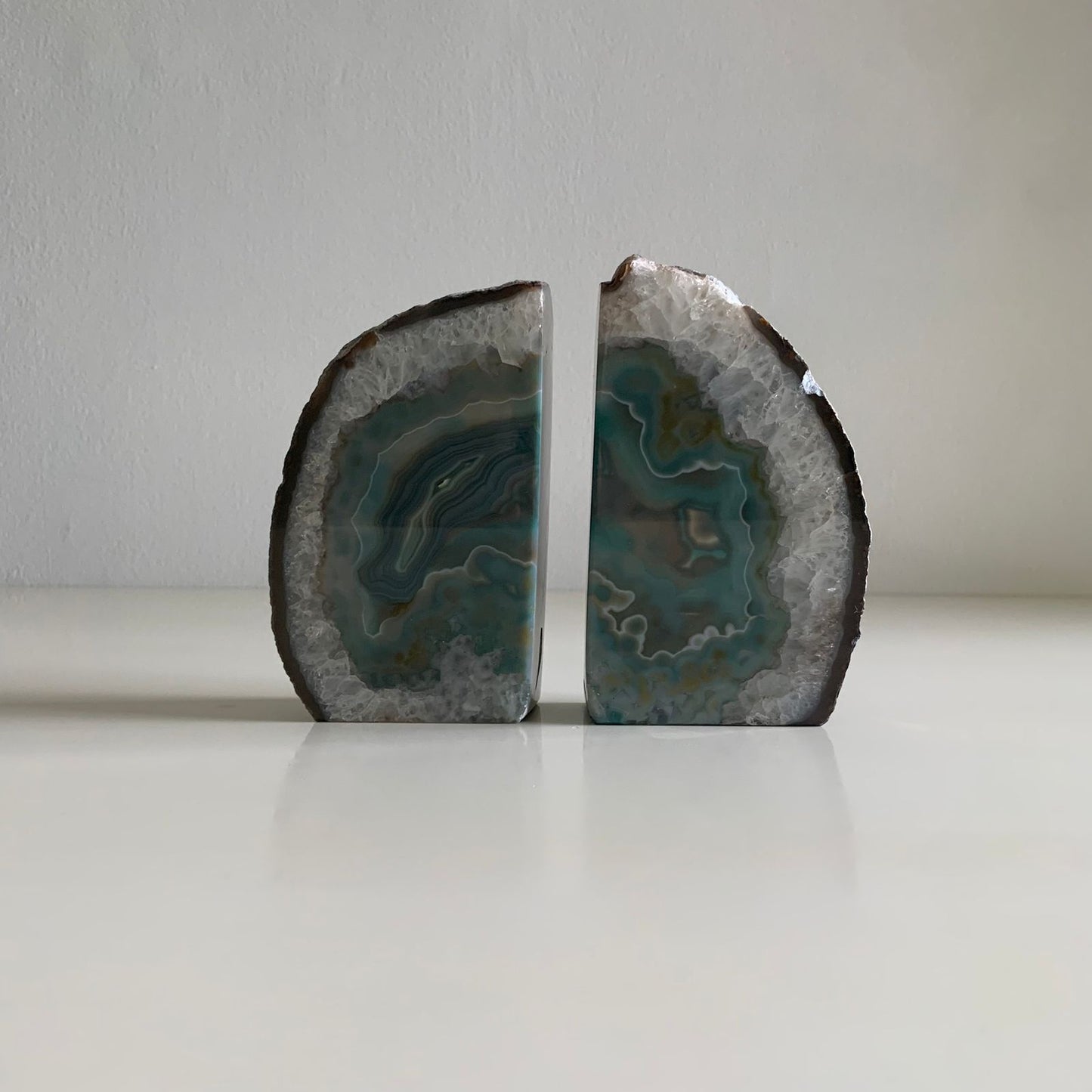Par De Piedras Mineral Agata Verde