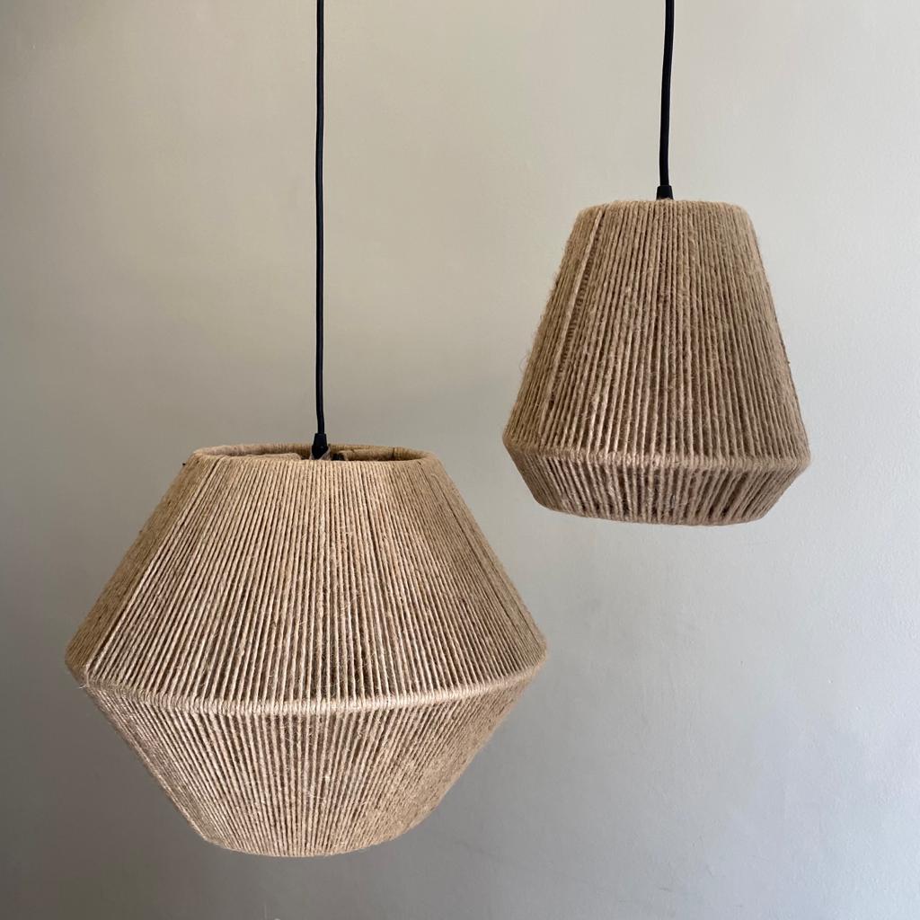 Lámpara Colgante Mediana de Yute Natural