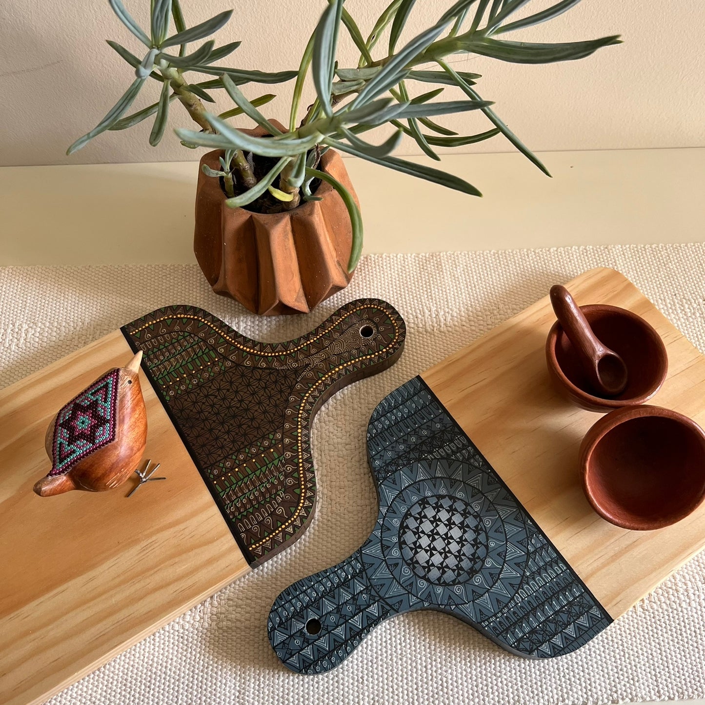 Tabla de Quesos Ladrillo Pintada a Mano