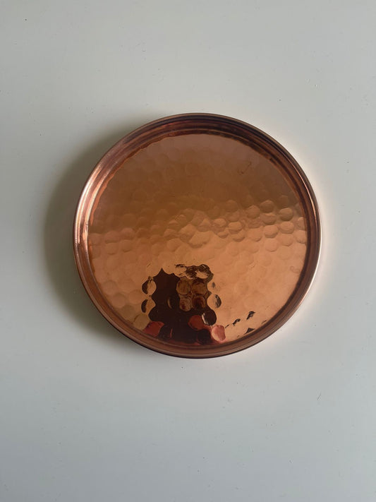 Charola de Cobre Mini Redonda