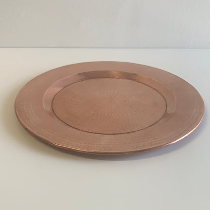 Bajo Plato De Cobre Martelinado